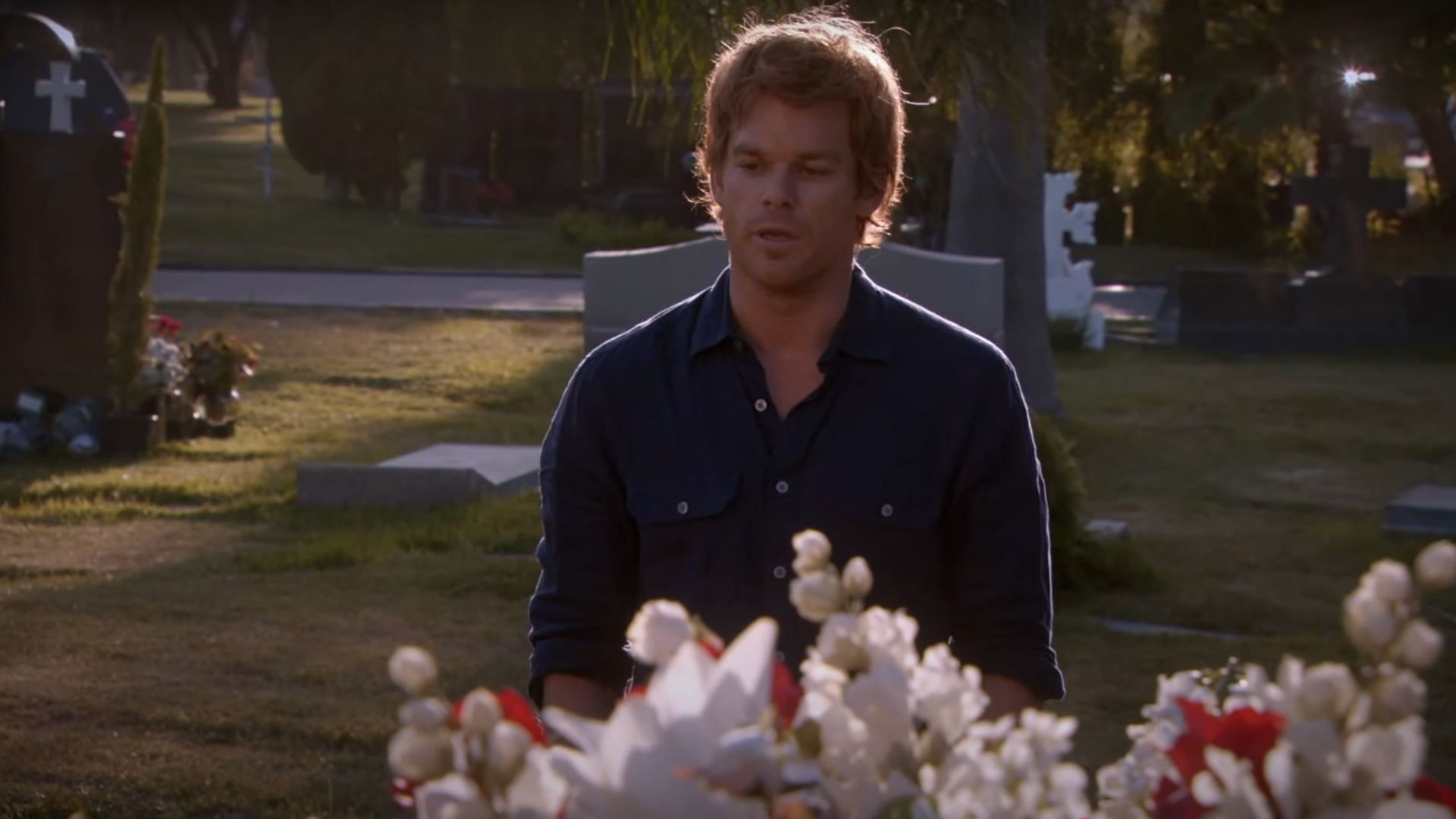 Eulogy at Rita's funeral (Image via YouTube/Dexter on Paramount+ with Showtime)
